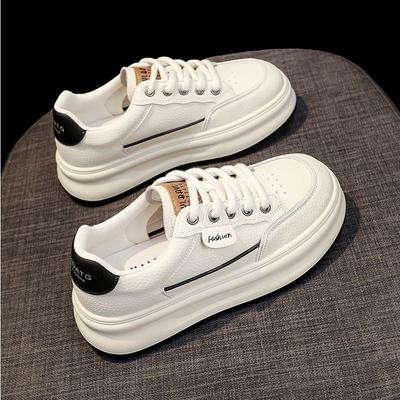 Sommer Damenschuhe neue atmungsaktive kleine weiße Schuhe Kinder vielseitige Ins Koreanische Version Plateau-Sportschuhe lässige Board-Schuhe Damen Tid