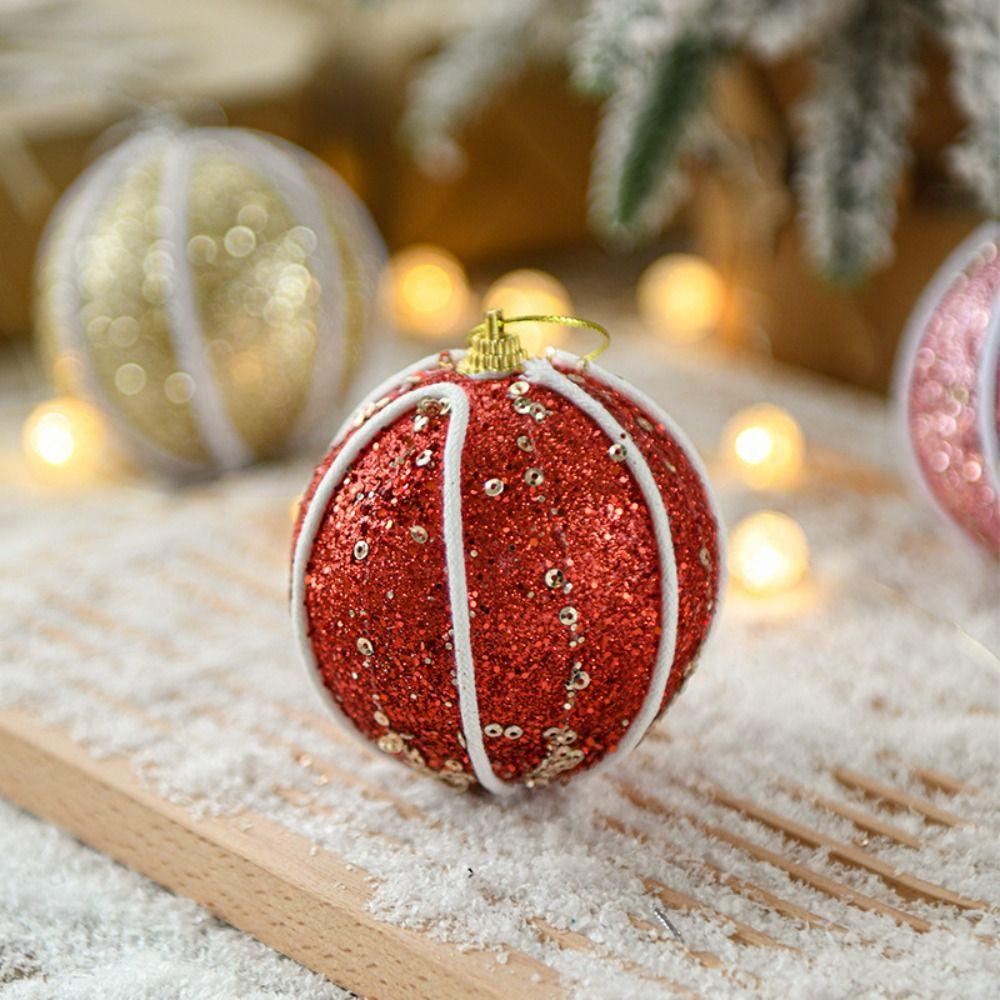3pcs Foam Christmas Tree Pendant Creative Hanging Ornament Christmas Ball Holiday