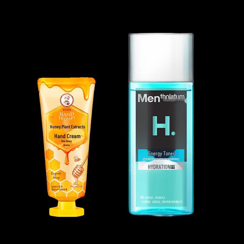 Mentholatum Skincare Duo: Honey Hand Cream & Men s Energy Toner