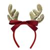 Bandeau décoratif bois de cerf de Noël Bandeau nœud papillon Fête de Noël Accessoires Festival Bandeau pour Rassemblement Familial Rouge