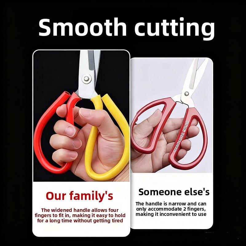 Household Large Scissors - Durable and Sharp Scissors for Cutting Fabric; Strong Pointed Tip - Wear-resistant Scissors for Sewing.