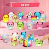 24PCS Axolotl Mochi Squishy Toys for Classroom, Gifts for Kids with Exchange Cards, Classroom Party Favors for Boys and Girls, Funny Stress Relief Toy