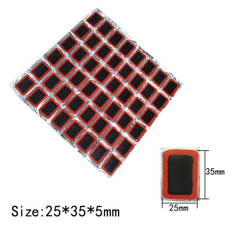 Tire Patch Rubber Bike Tyre Repair Pad Portable Tire Inner Tube Pad Round Square Type Car Bicycle Repair Tools Accessory 48pcs