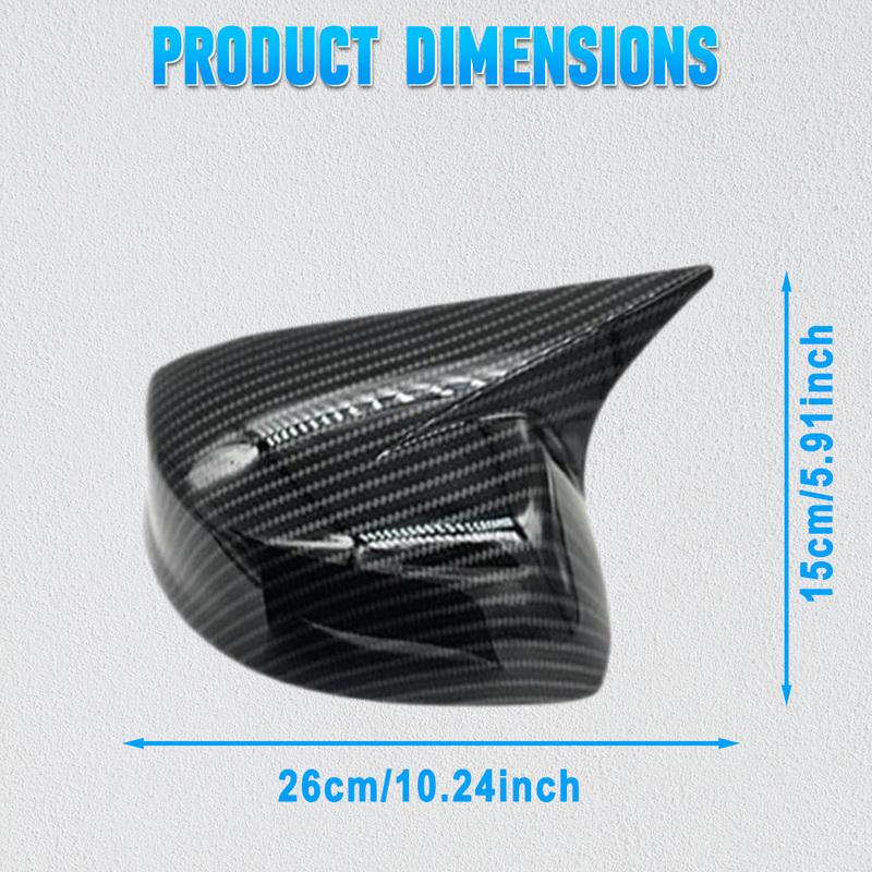Left/Right For Honda Civic 9th 2012-2015 Rearview Side Mirror Cover Cap Carbon Fiber Look Finish(n version)