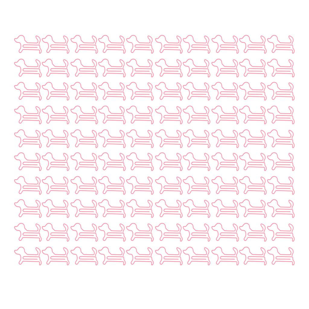 100pcs Dog Shaped Paper Clips Slip Resistance Exquisite Cute Paper Clips for School Office