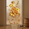 Anti-static Flower Koi Sticker Plastic 3D Effect Golden Lotus Wall Sticker Chinese Style Decorative Sticker