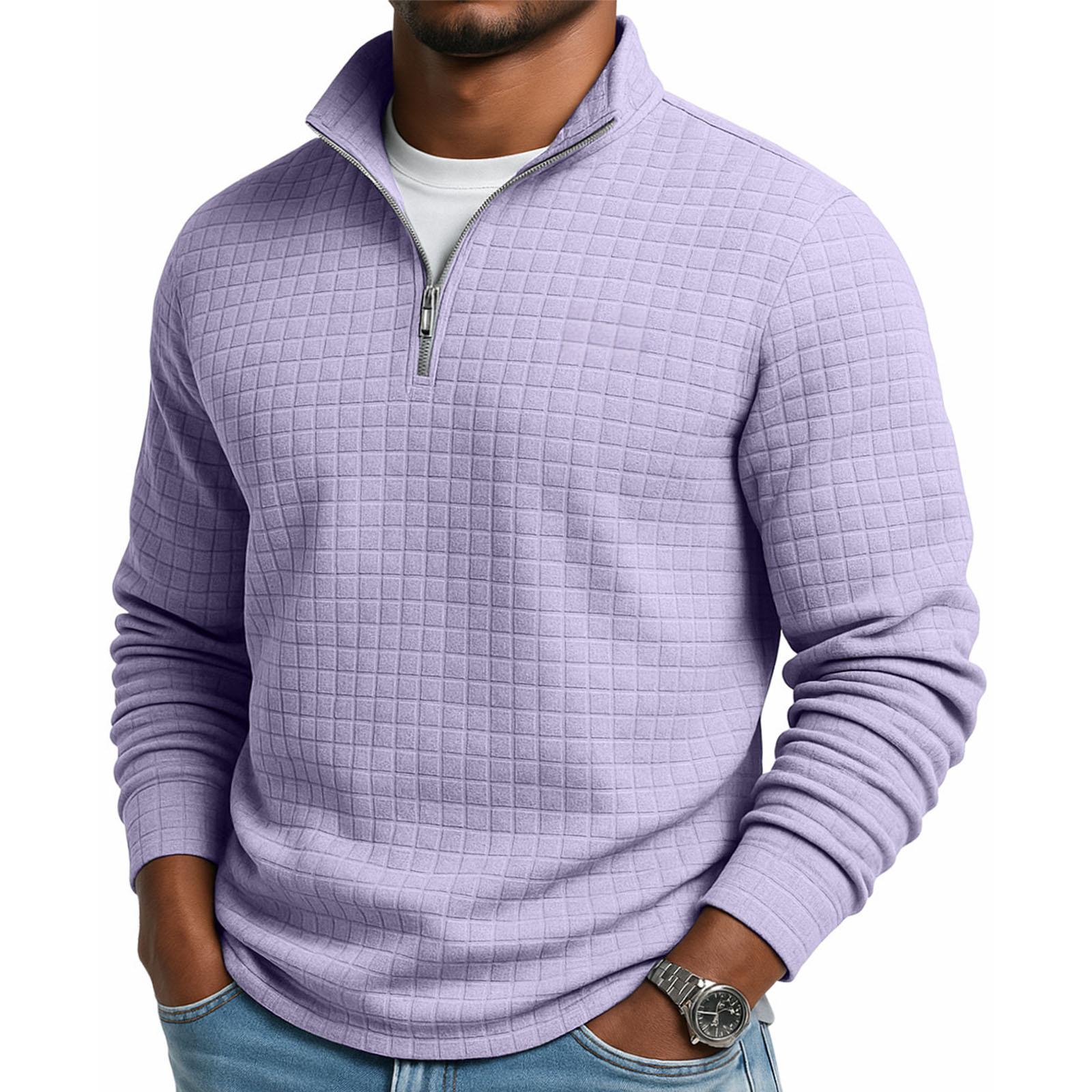 

Мужская толстовка свободного кроя с длинными рукавами и круглым вырезом XL фиолетовый