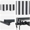 Electric Retractable Awning Anthracite and White 3.5 X 2 M