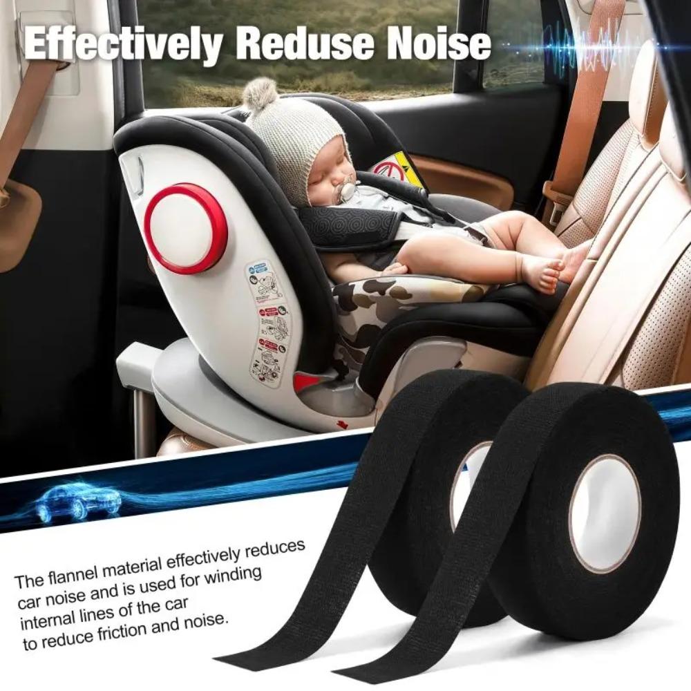 Electrical Tape Heat Resistant Harness Car Cable Harness Waterproof Insulating Electrical Tape Black Self Adhesive Fabric Tape