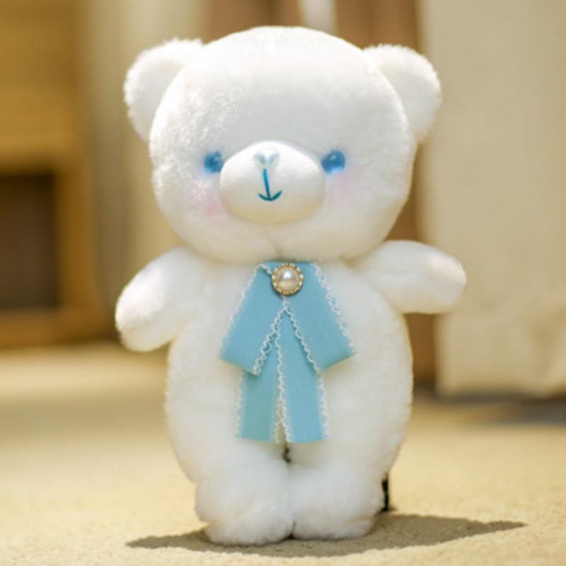 Teddy Bear Doll Little White Bear Doll Push Doll Plush Toy 520 Valentine's Day Birthday Gift for Women