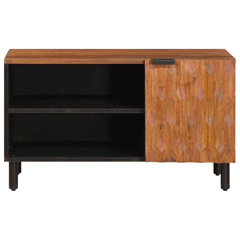 TV Cabinet with Door Acacia Brown Surface 80 X 33 X 46 Cm