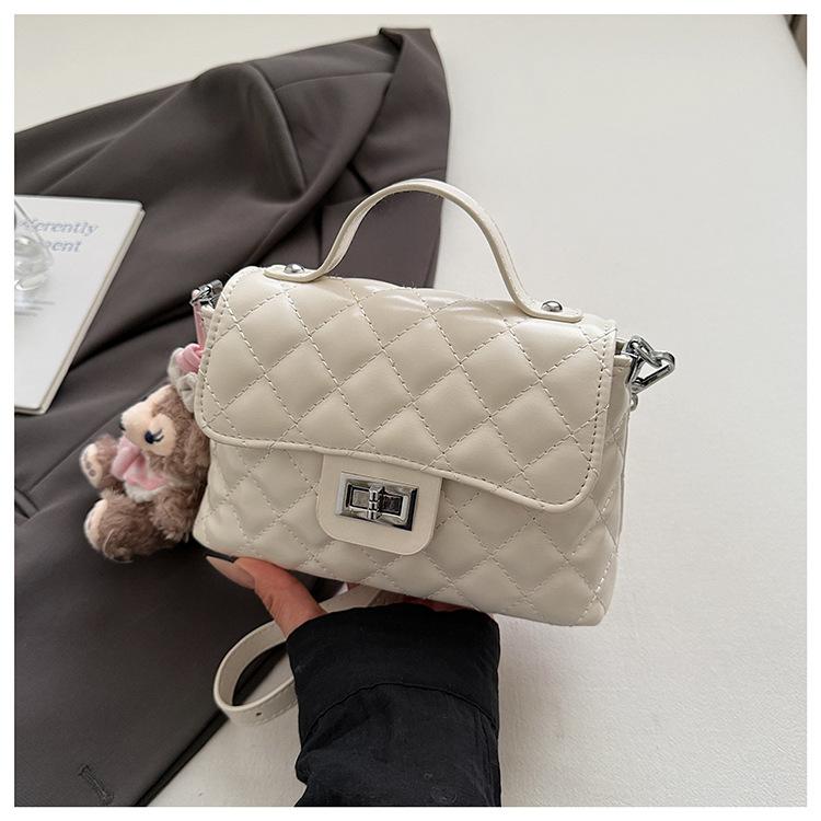 High-end diamond portable small bag women's 2025 new fashion small square bag niche design single shoulder messenger bag tide