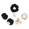 Practical Scrunchie Keyring Bracelet Sturdy Alloy Hair Tie Fashion Accessory for Women's Everyday Use Casual Wear