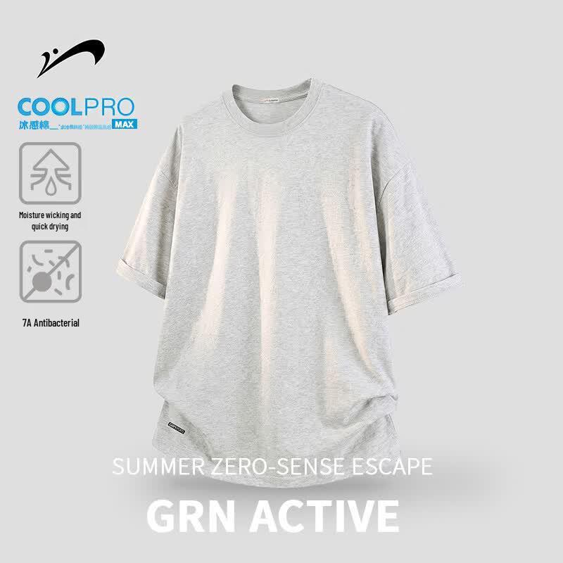 Guirenniao Men s Summer Breathable Round Neck Casual T-Shirt 3XL