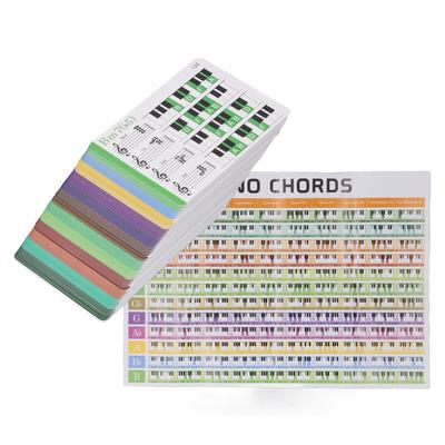 Music Flash Cards Colored Copper Plate Paper Piano Color Coded Flash Cards for Beginner