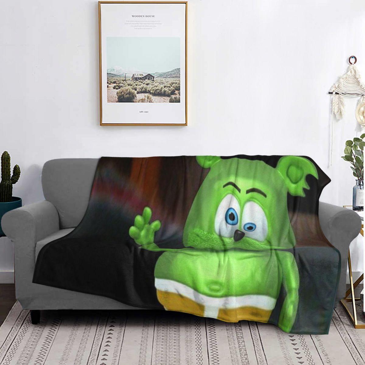 Exquisite Fashion Items Unisex Gummibar (The Gummy Bear) Blankets Soft Warm Flannel Throw Blanket Cover For Bed Living Room Picnic Travel Home Sofa