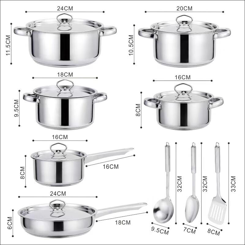 Lilang Stainless Steel Cookware Set