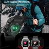 New Outdoors Smart Watch LED Flashlight IP68 WaterProof Multi-Sport Mode Heart Rate Blood Oxygen Monitoring Men Smartwatch