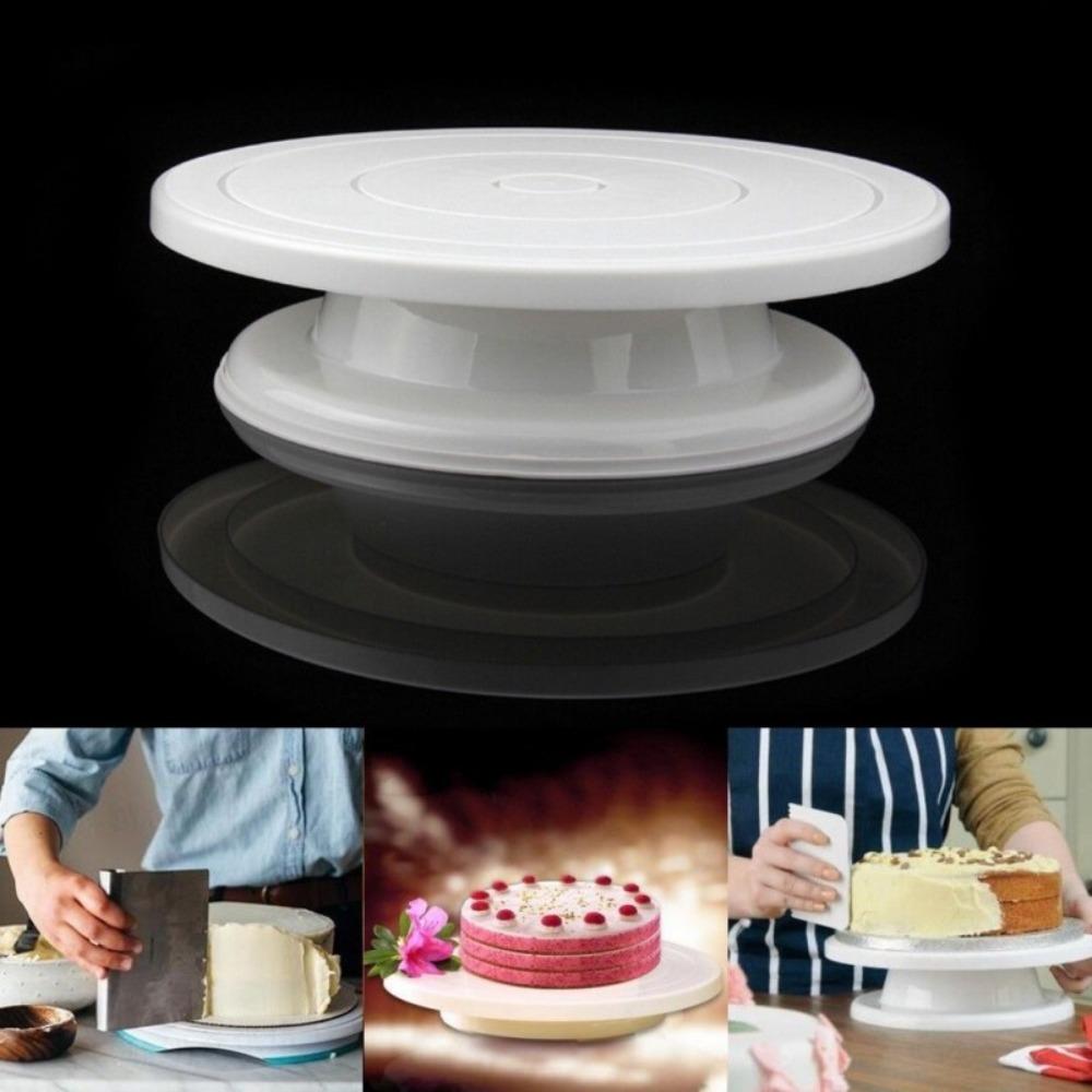 Anti-skid Revolving Cake Turntable Round Cake Stand Rotating Plastic Cake Rotary Table  Cream