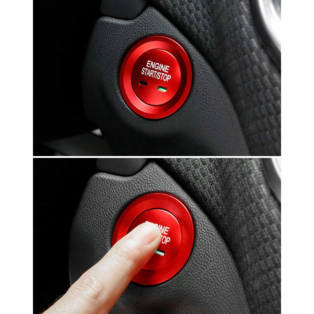 CARFIB Ignition Button Decals Fit for Chevrolet Chevy Equinox Malibu Sonic Traverse Trax Accessories Push Start Stop Stickers Caps Covers Parts Car