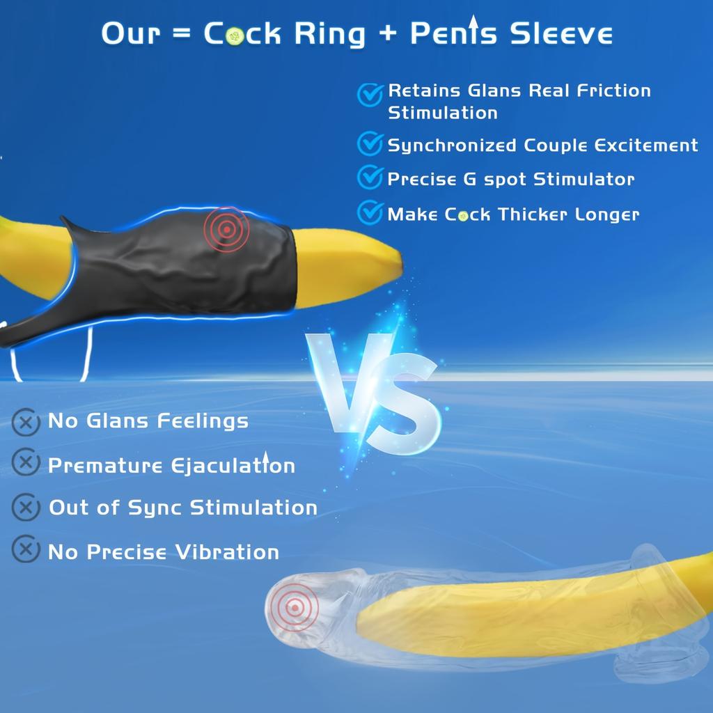 Vibrierender Penisring mit Penishülle, Sexspielzeug für Paare, Lust-Penisring, Vibrator, Penisvergrößerer zur Stimulation des G-Punkts des Penis und der Hoden