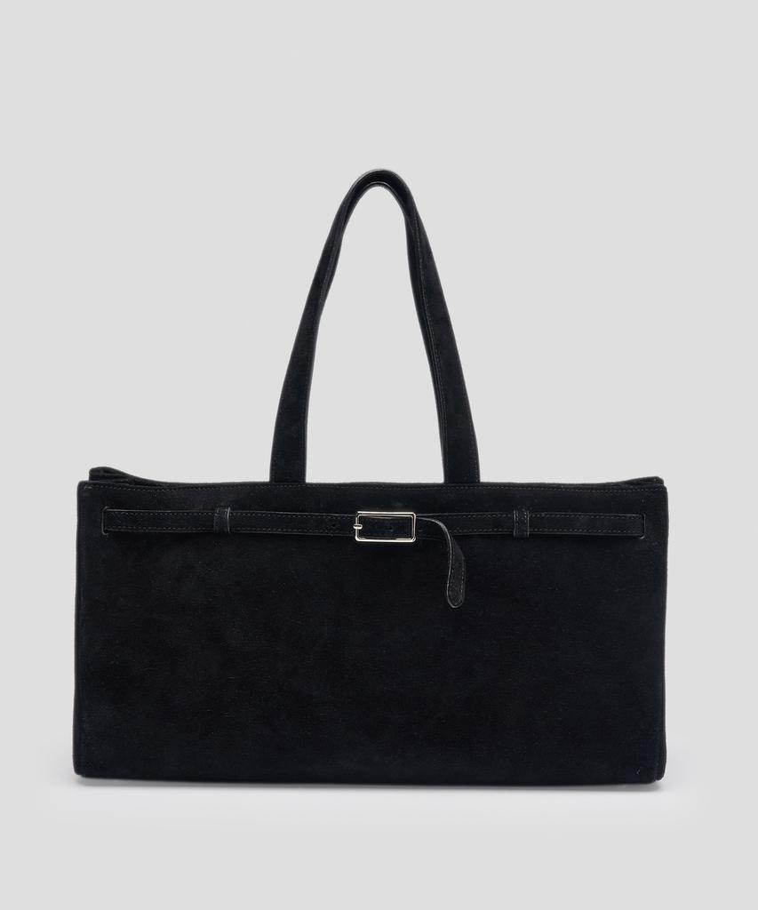 Thehere Suede Belt Tote Bag_Black