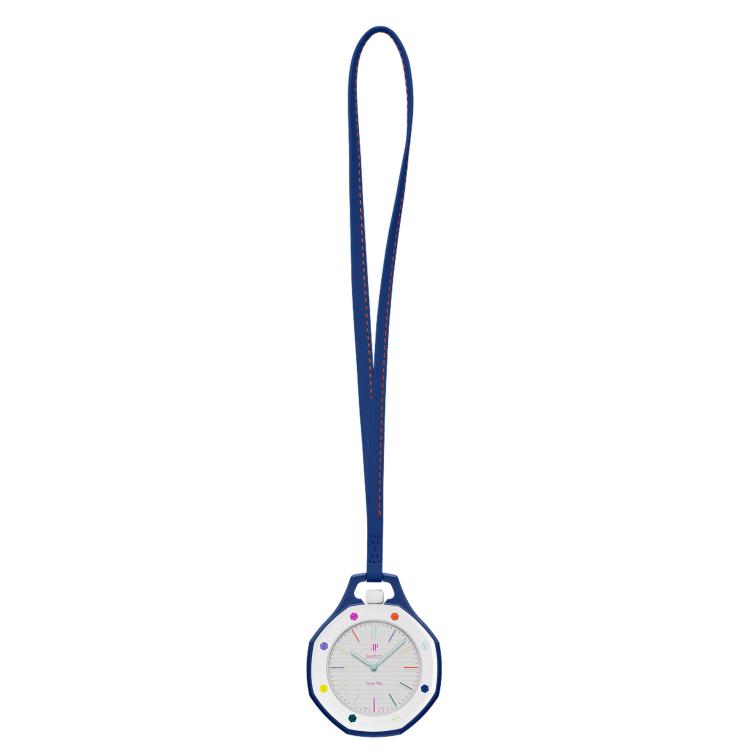 Calfskin Lanyard & Ceramic Protective Case for Swatch Royal Pop Pocket Watch, Lightweight Neck Lanyard Cover, Case Only