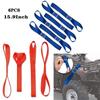 15.9inch/40.5cm Soft Loop Tie Down Straps For Securing Cargo ATV UTV Motorcycles Scooters Dirt Bikes Lawn Garden Equipment 6pcs