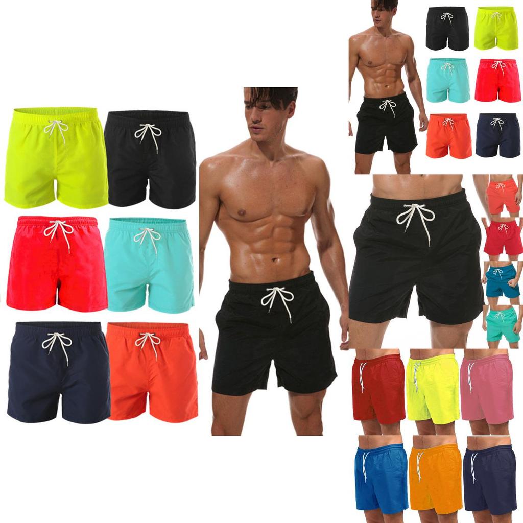 Comfortable And Athletic Fit Men's Swimwear With Soft Polyester Fabric And Solid Colors