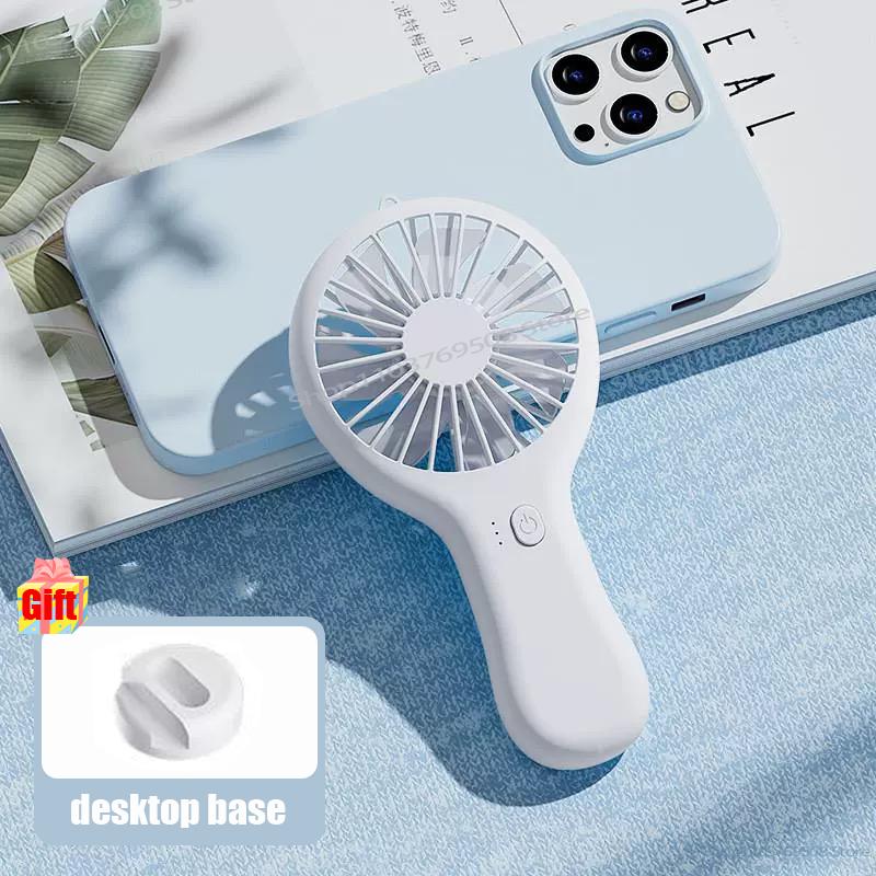 Creative Mini Handheld Small Fan USB Charging Portable 3 Speed High Wind Desktop Office Travel Pocket Fan Student Quiet Chroma