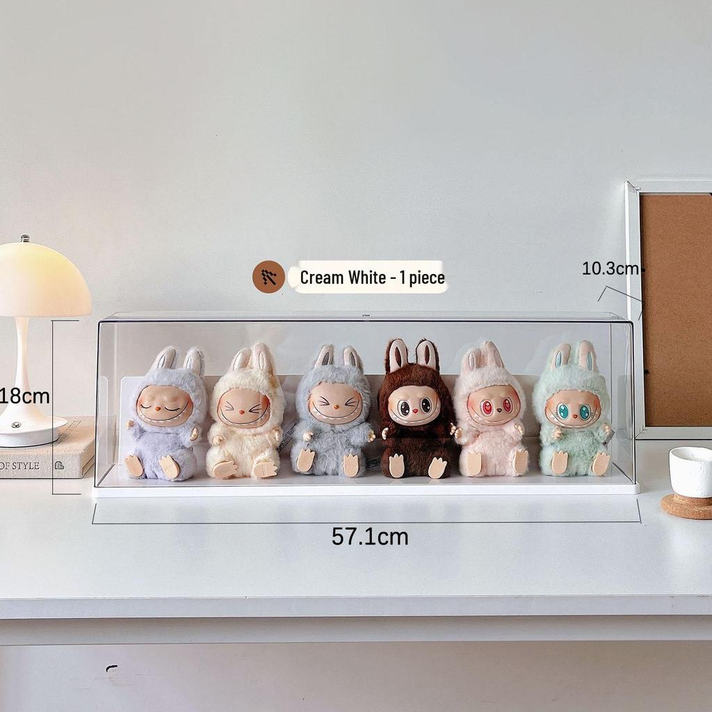 Rotating Labubu Plush Figurine Display Box and Stand
