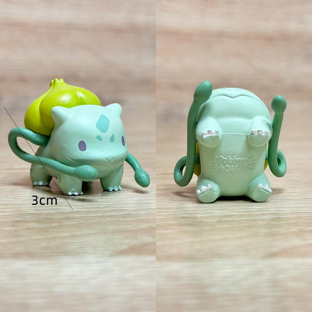 5pcs Set Pokemon Stand In A Row Action Figure 3cm Cute Anime Pvc Figure Pikachu Bulbasaur Charmander Squirtle Eevee Model Decor