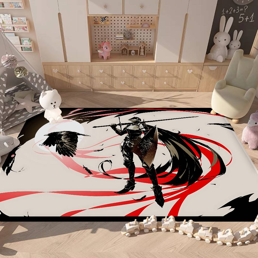 Classic D-dark Anime S-souls Game Hallway Carpet Washable Non-Slip Living Room Sofa Chairs Area Mat Kitchen Doormat Area Rug