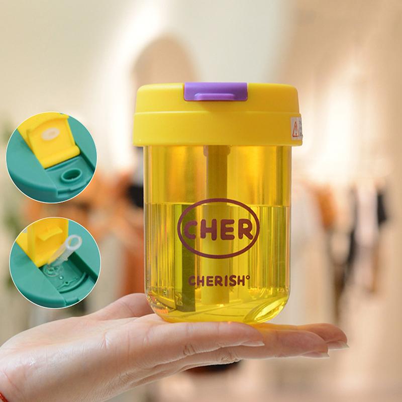 300Ml Mini Straw Water Bottle Anti-Fall Cute Coffee Tea Cup Drinkware Outdoor Portable Sport Water Bottle Cup