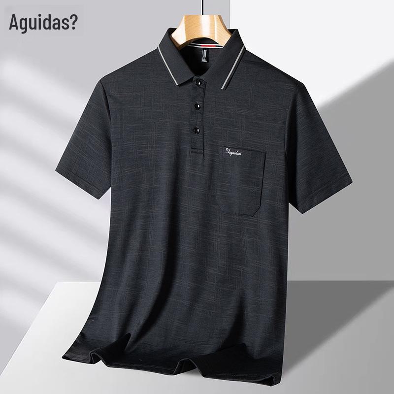 

Мужская летняя рубашка-поло из дышащего шелка Ice Silk с карманами XL (70-80 kg)