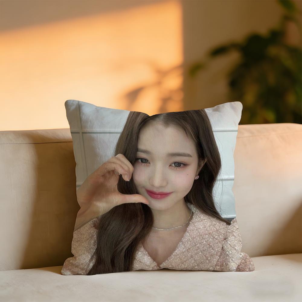 Jang Wonyoung Cushion Cover Cozy Velvet Throw PillowSoft Warm Cushion For Sofa  Bed