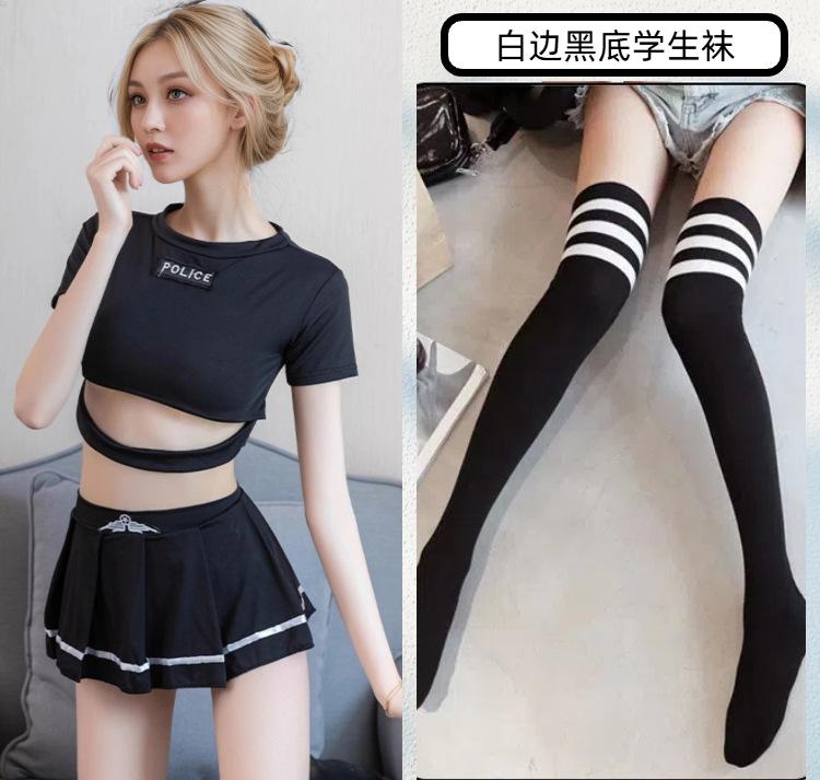 Sexy lingerie sexy hot policewoman uniform open button short top new pure lust wind temptation short skirt set