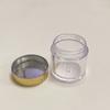 20pcs 10ml Golden Lid Mini Transparent Empty Box for Cosmetic Travel Bottle Containers Storage Nail Acrylic Powder/Glitters Jars