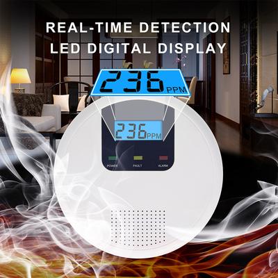 Karbon Monoksit Dedektörü LCD Ekran Pil ile Çalışan Karbon Monoksit Alarm Dedektörü Monitörü