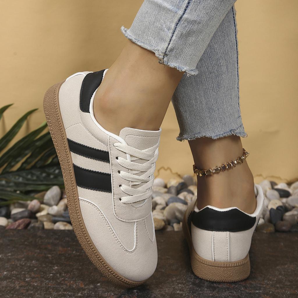 Spring and Autumn Round Head Shallow Mouth Flat Flat Casual Shoes Fashionable New Comfortable Sports Shoes for Women