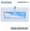 White PVC Window, Tiltable, 80x40, New, 800x400, Top-hung, Double-glazed