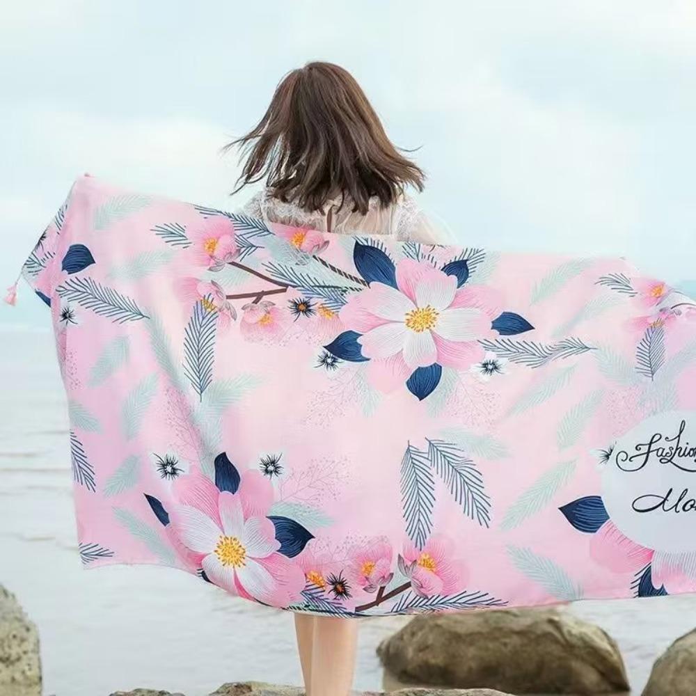 Chaka Salt Lake Great Northwest Tourism Ethnic Style Scarf Silk Scarf Women'S Summer Seaside Beach Shawl Sunscreen Thin