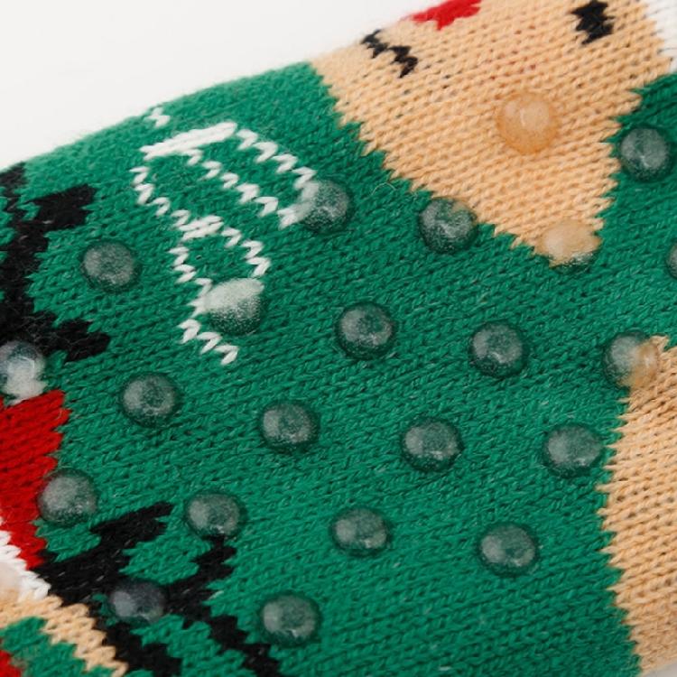 2 Pairs Winter Fuzzy Slipper Socks Nonslip for Women Soft Warm Themral Fleece Lining Knitted Thick Christmas Stockings