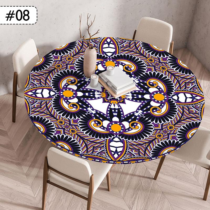 60/90/120Cm Round Table Cover Nordic Waterproof Oil-Proof Tablecloth Elastic Kitchen Dining Wedding Party Table Cover Home Decor