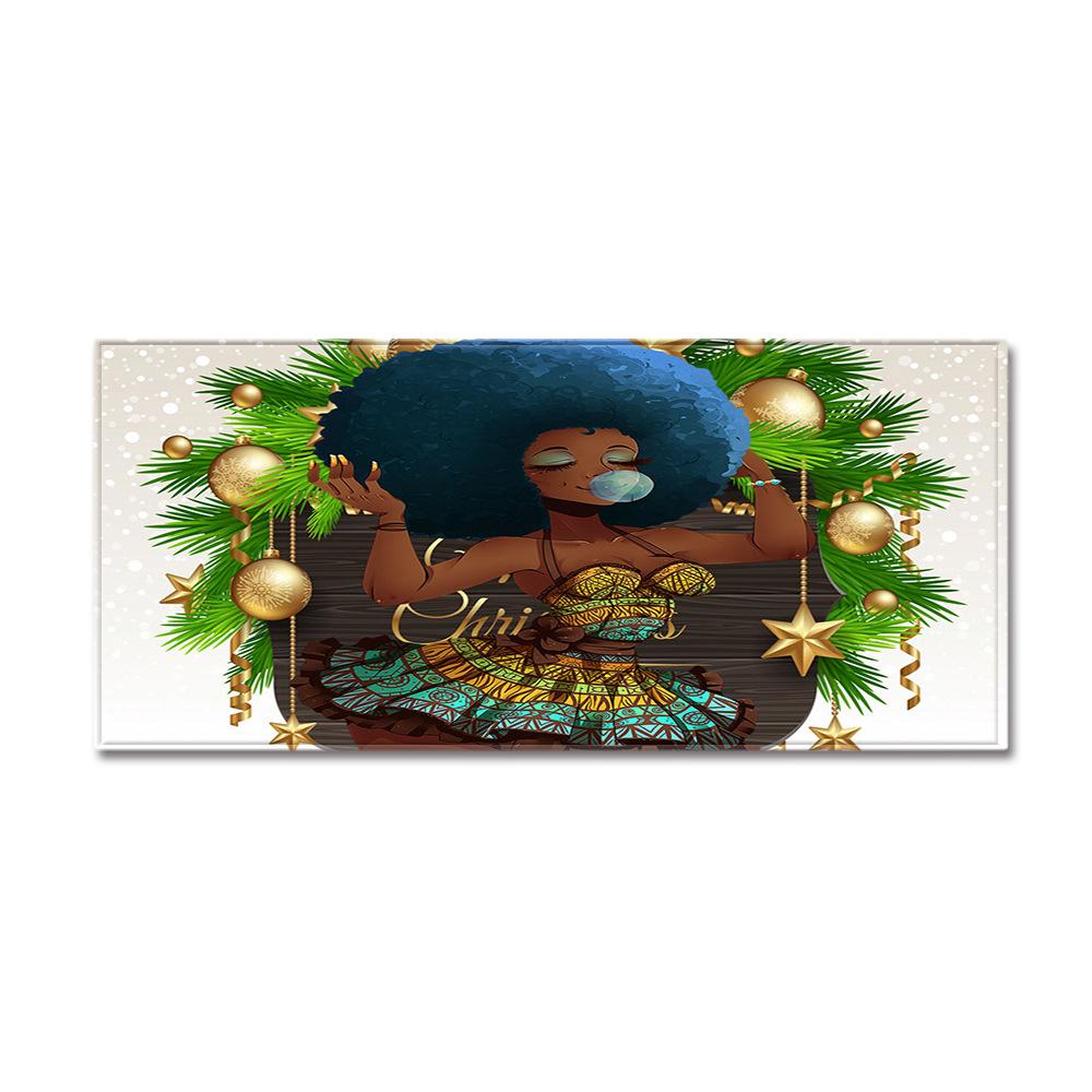 African Women'S Theme Carpet Long Floor Mat Doormat