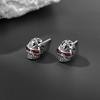 European American Stainless Steel Earrings With Male Personality Retro Hip-hop Street Skull Punk Style Titanium