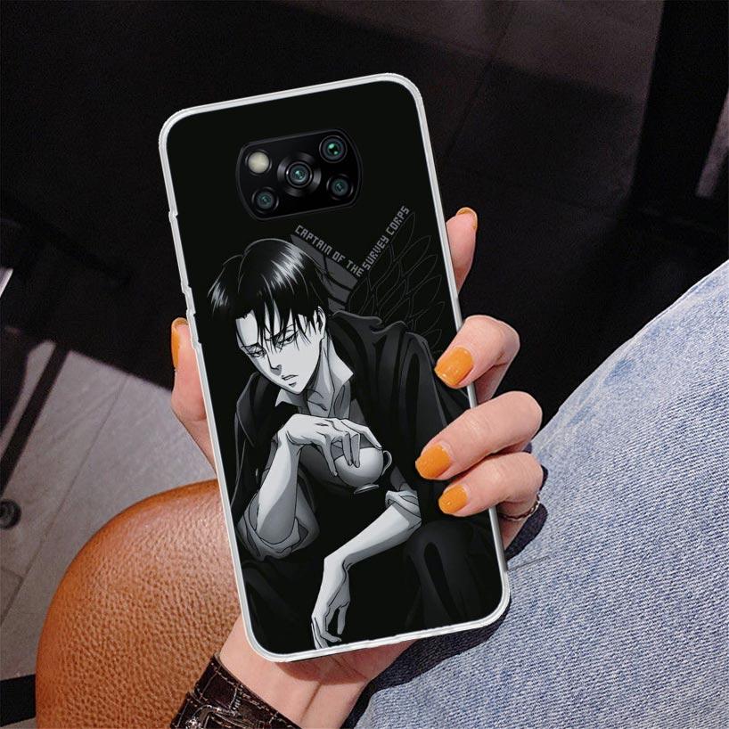 Attack Levi Phone Case For Xiaomi Poco X7 X6 X5 Pro F7 Ultra Redmi 15C 15 13C 13 12C 12 10 10A 10C 9 9A 9C 9T Cover Poco X7 X6 X