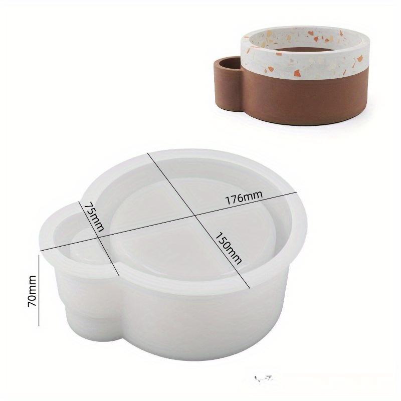 Large Round Candle Jar Silicone Mold Big Flowerpot Vase Storage Box Mould DIY Cement Concrete Resin Molds Home Decor