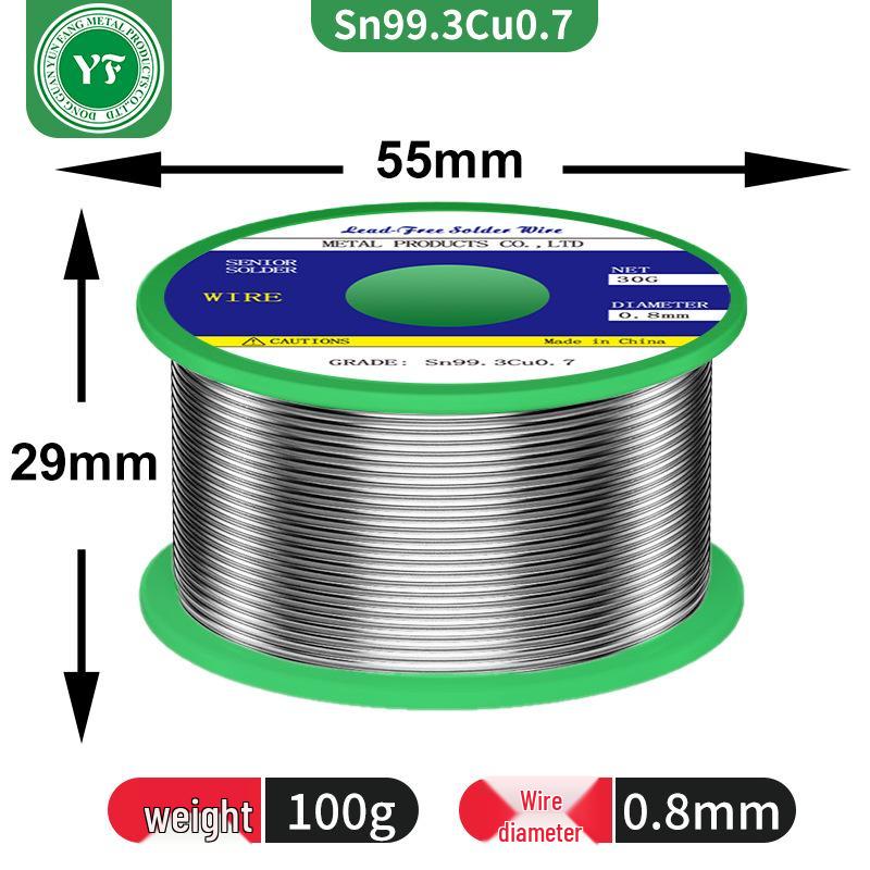 Eco-Friendly Lead-Free Solder Wire Sn99Cu0.7 - 50/100g Spools