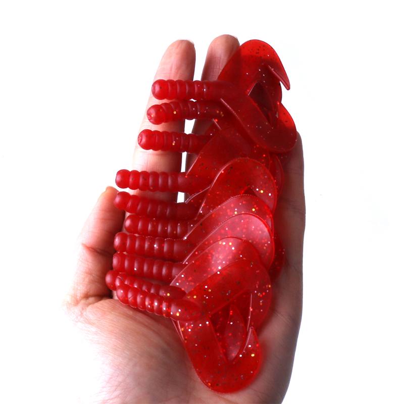 HENGJIA 10 ks Mini Ocasů Návnada Měkké Červí Nástrahy pro Štiku Pstruha Okouna Wobler Náčiní